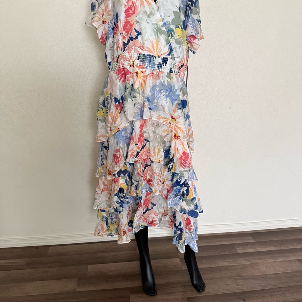 Vince Camuto Multicolor Asymmetrical Dress - Picture 4 of 15